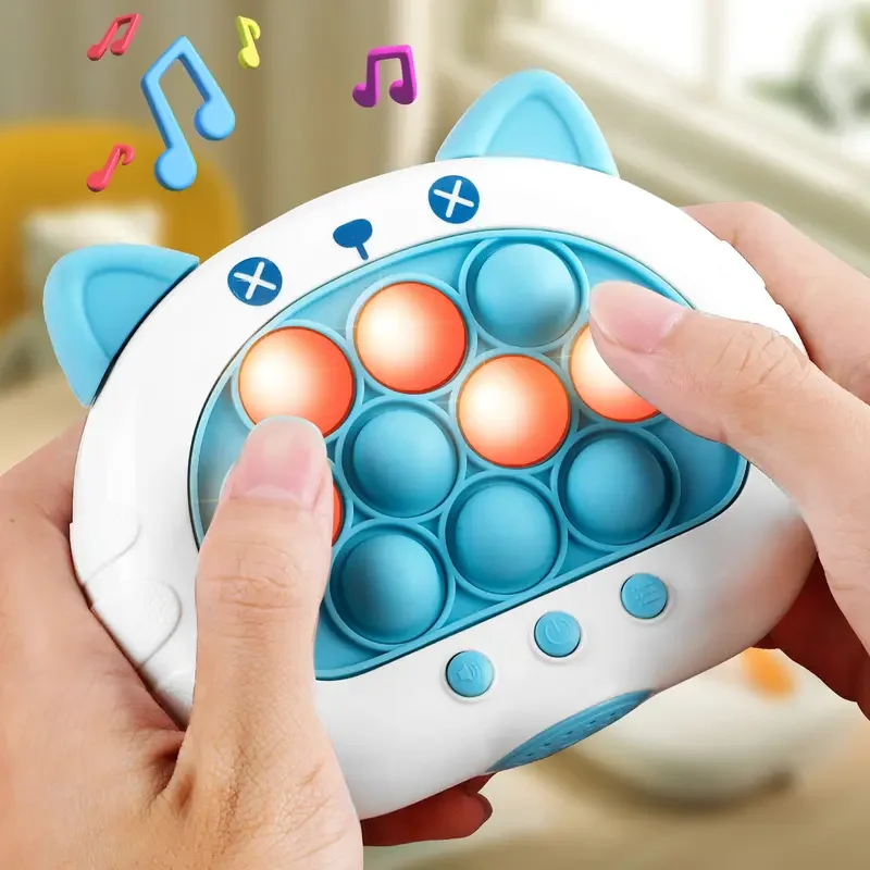 1pc Quick Light Up Fast Push Puzzle Console For Kids - Fun Electronic Game_voghion.com