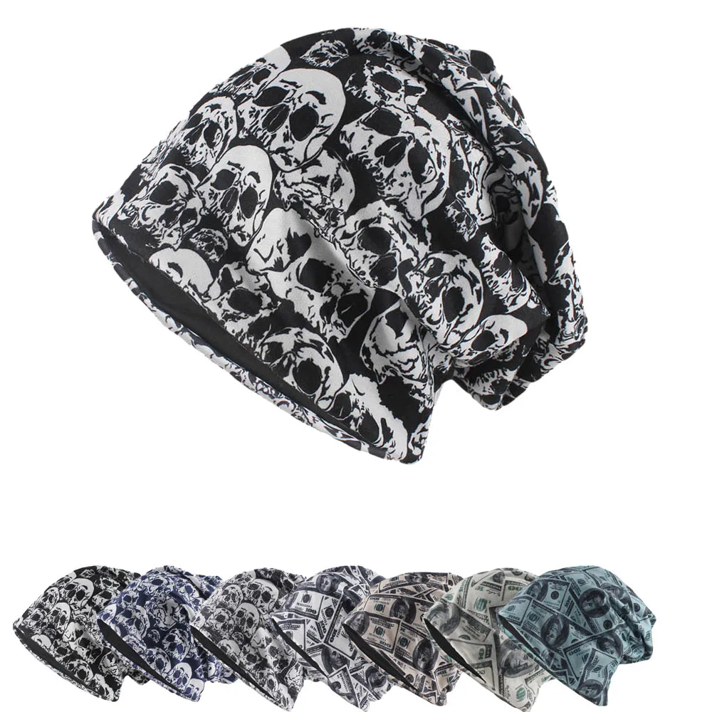 Top Mode Erwachsene Männer Frauen Warme Mützen Skullies Casual Outdoor Hip Hop Schädel Hut Neue Baumwolle Beanie Bunte Mädchen Schönheit Motorhaube – Detail 1