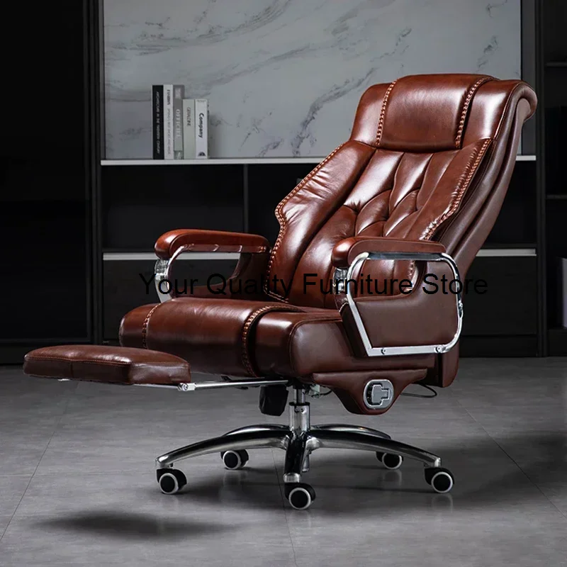 

Mobile Recliner Office Chairs Leather Lounge Luxury Modern Chairs Swivel Relaxing Italian Fauteuil Living Room Furniture GXR30XP