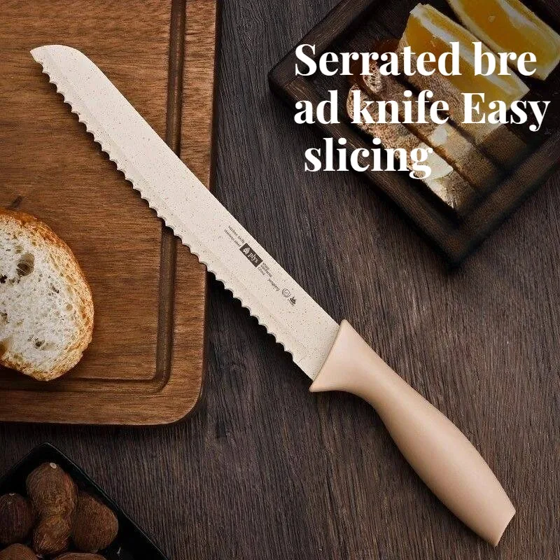 Cuchillo dentado de acero inoxidable, cuchillo para pan, cuchillo específico para sándwich, cuchillo para hornear pasteles