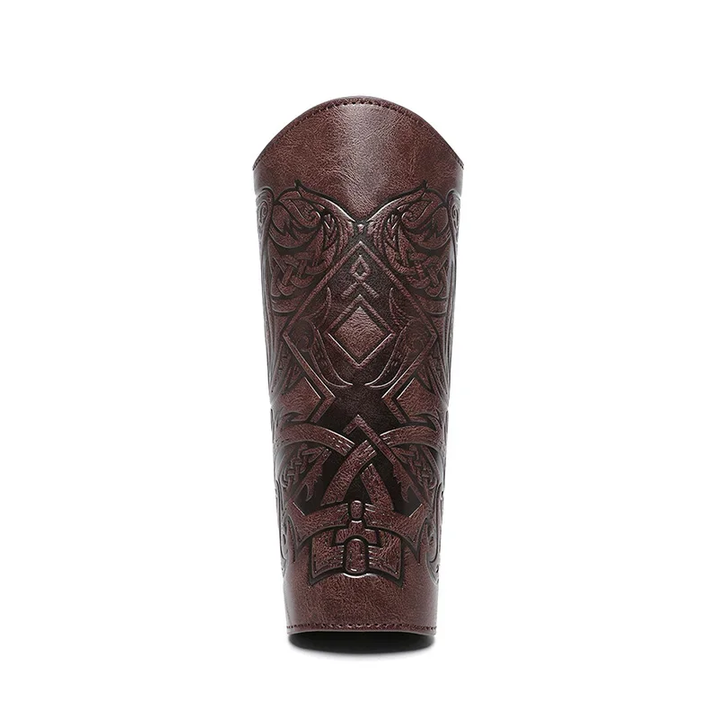 Medieval Leather Gauntlet Wristband Bracers - Unisex Arm Cuff Armor