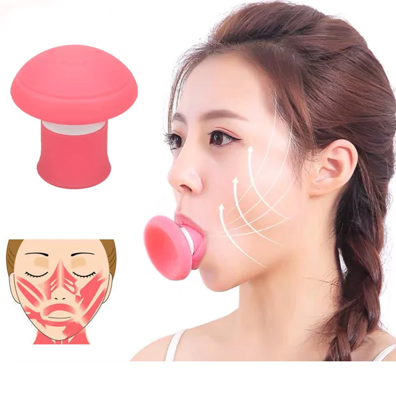 Silica Gel Mouth Jaw Exerciser Slimming Face Lift Tool Chin V Facil Lifting Double Thin Wrinkle Removal Blow Breath Exerciser new 1pc silica gel electric hammer dust cover dustproof device impact shield hood drill power tool accessories