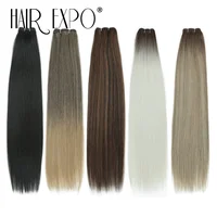 Mèches synthétiques lisses Bio 26 pouces, Extensions capillaires naturelles douces et résistantes à la chaleur, tissage de protéines 1