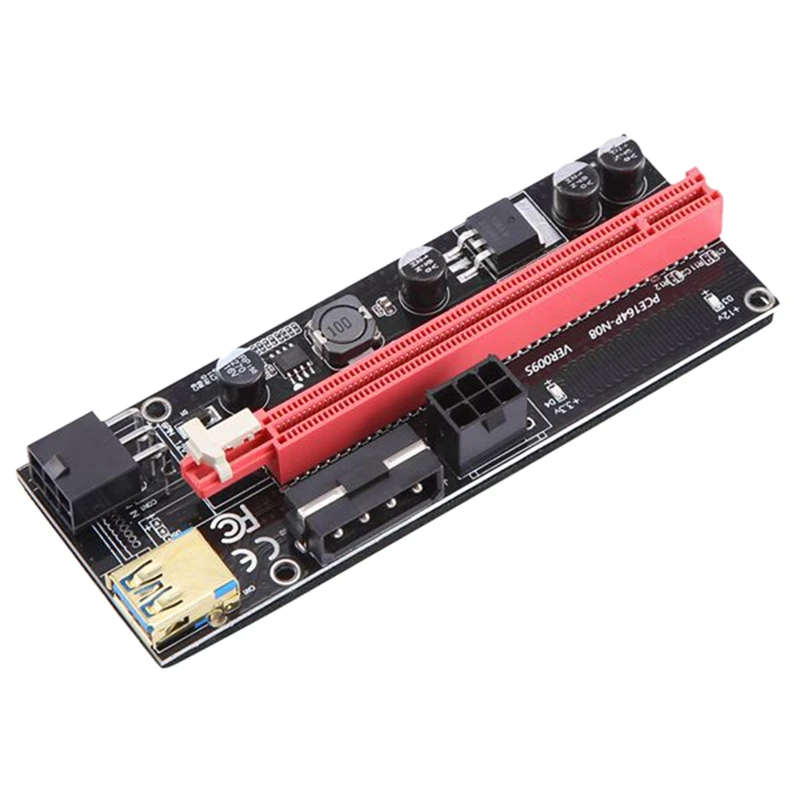 

Блок питания Ver009s Pci-E, 16 А, 60 см, Райзер-карта Pcie, от 1X до 16X, Usb 3,0, кабель для передачи данных, Майнинг биткоинов
