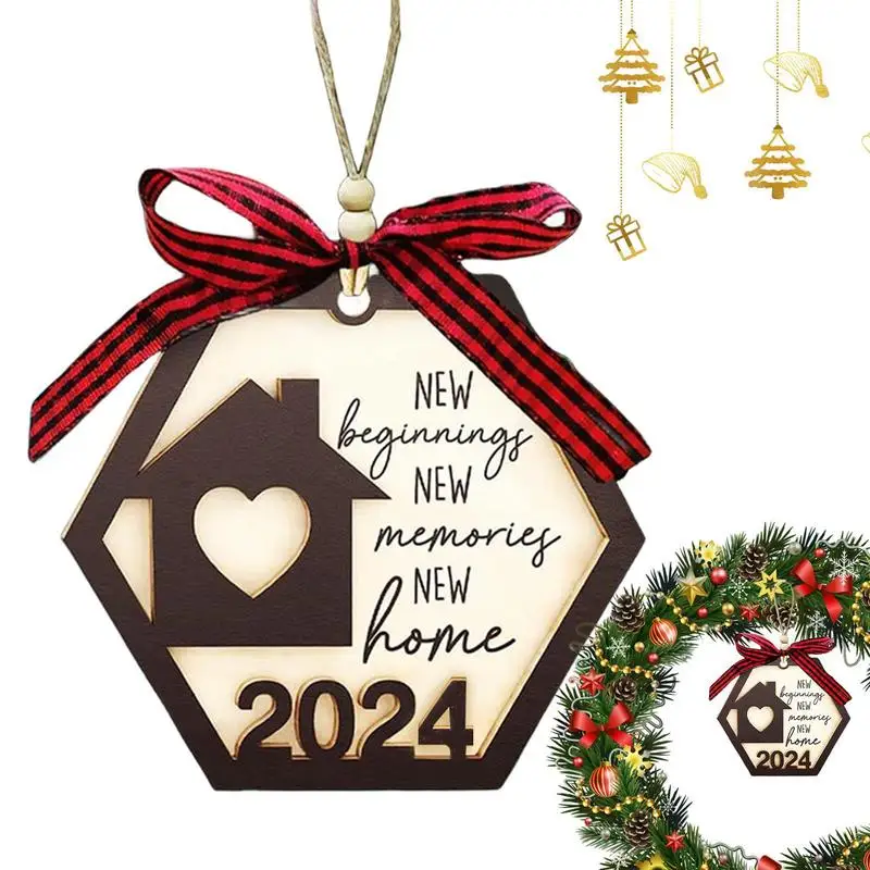 

Украшения для рождественской елки, деревянные подарки на новоселье, подарок на новоселье, подарки для женщин, Рождественское украшение