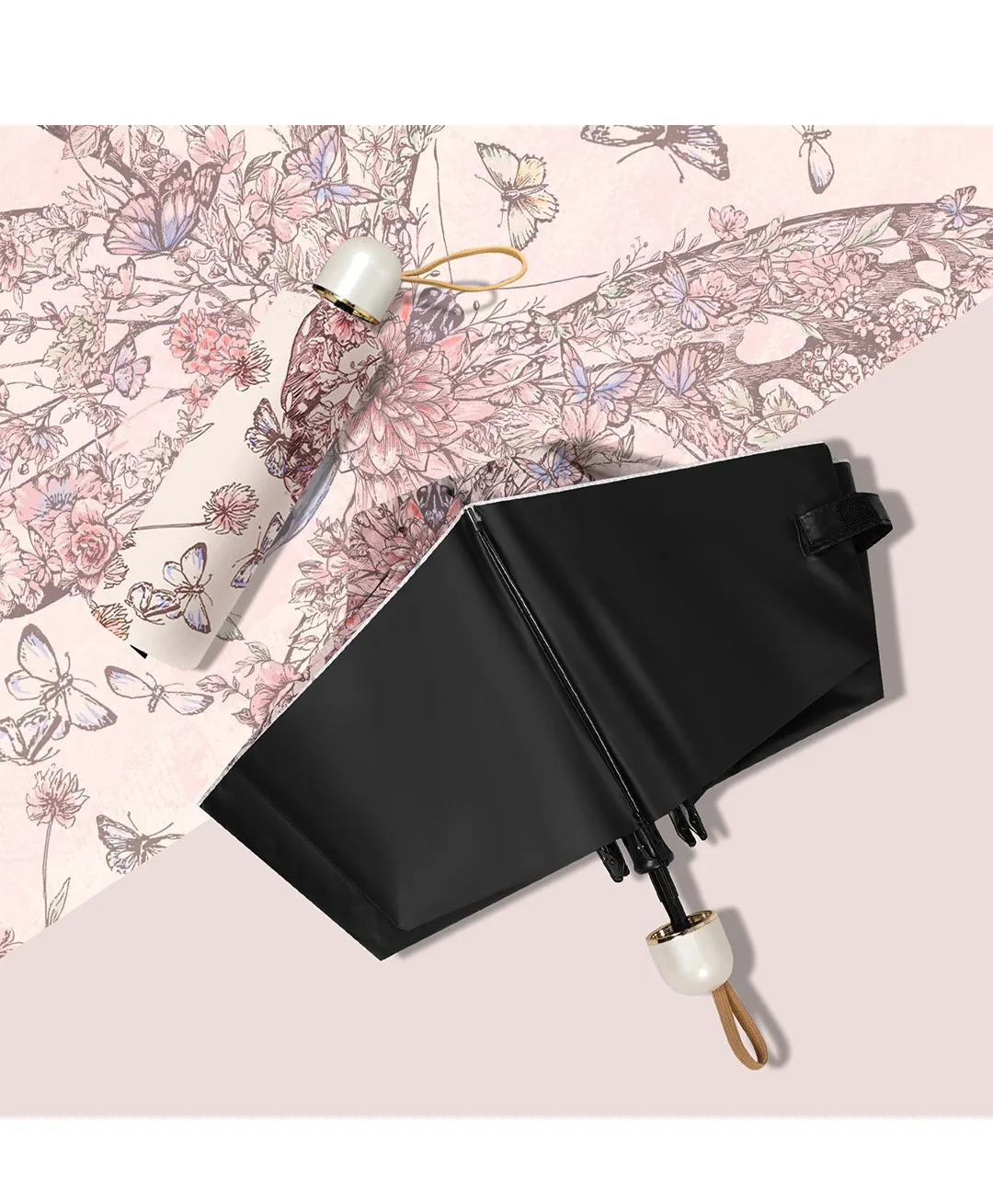 Ultralight sun umbrella for women folding dual-purpose portable umbrella compact sun protection and ultraviolet rays