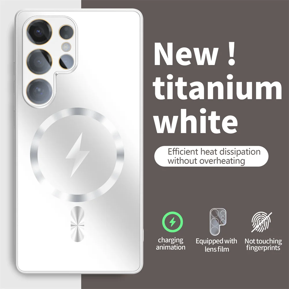 Frosted Magnetic Phone Case with Magsafe Glass Lens