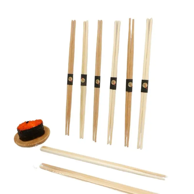 Natural Wood Reusable Chopstick Set, Ideal for Japanese Sushi, Korean, and Chinese Foods