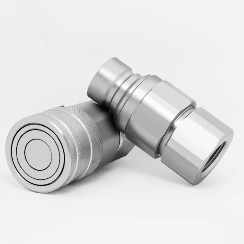 Kit Accoppiamento Idraulico Rapido NPT 3/8 - Con Tappo Antipolvere - Standard ISO7241-1A Per Attrezzature Industriali - Foto 3