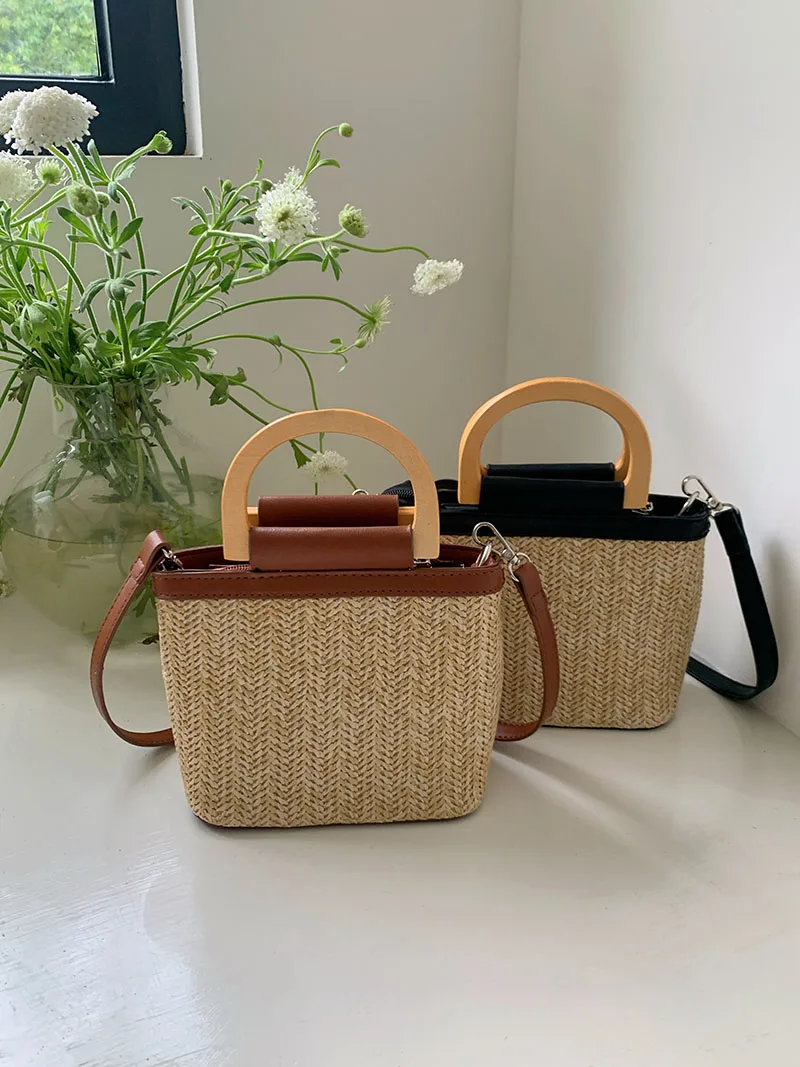 Summer Fashion Women's Seaside Crossbody Bags Retro Straw