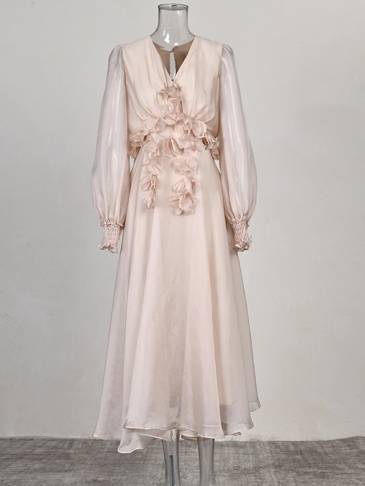 فستان IEQJ عتيق بفتحة رقبة على شكل حرف v مزين بالزهور ثلاثي الأبعاد للنساء فساتين بأكمام واسعة موضة 2023 ملابس ربيع جديدة CP0883 4 فستان IEQJ عتيق بفتحة رقبة على شكل حرف v مزين بالزهور ثلاثي الأبعاد للنساء فساتين بأكمام واسعة موضة 2023 ملابس ربيع جديدة CP0883 4