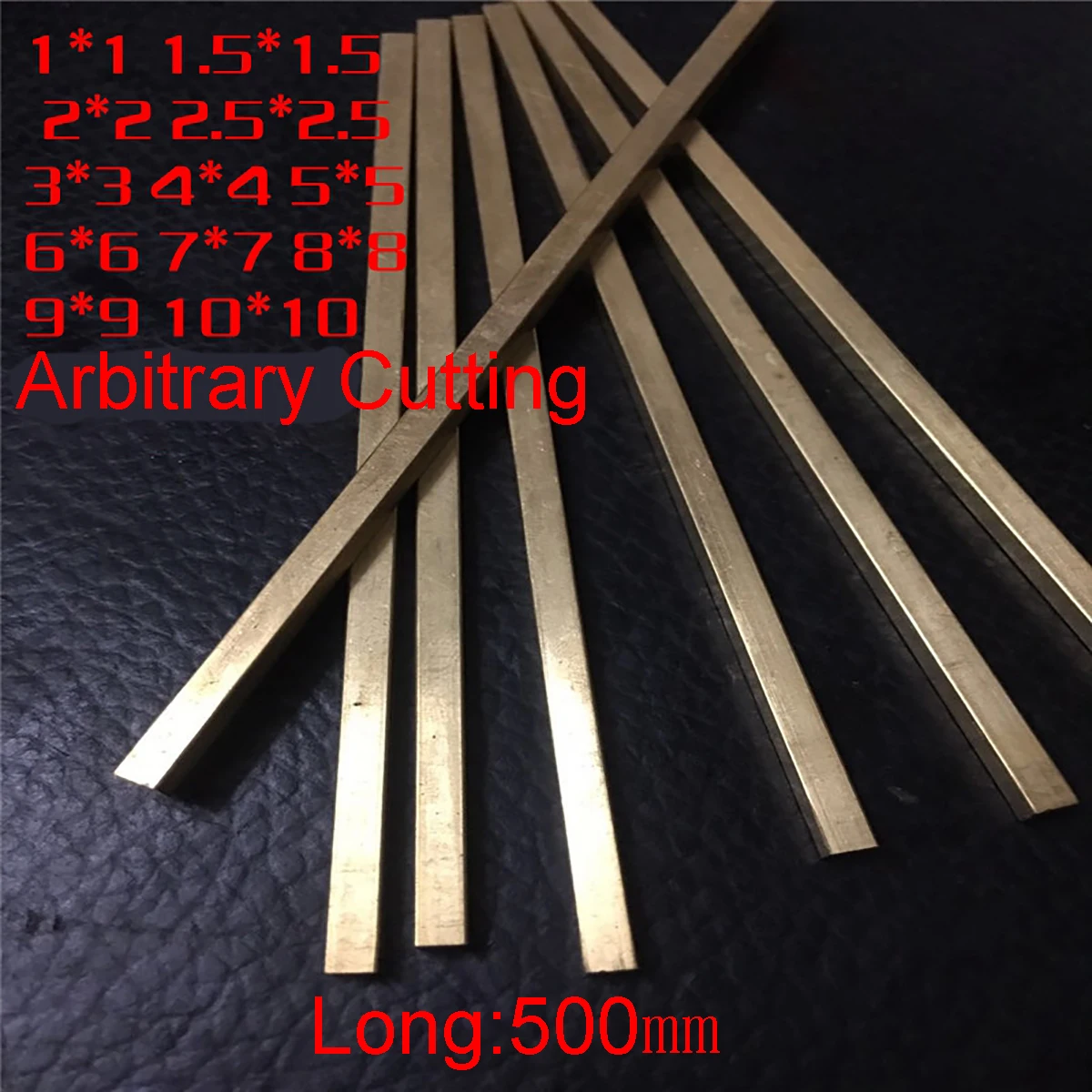 Messing-Quadratstab, dünner Stab, massive Stange, 1/1,5/2/2,5/3/4/4,5/5/6/7/8/9/9,5/10/11/12/13/14/15 mm, Länge 500 mm – Detail 4