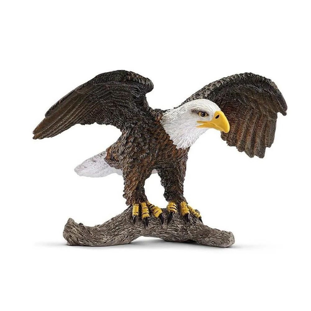 

Fashion 3.3inch Bald Eagle Animal Figure Toys Wild Life Animal Model PVC Garden Decoration Figures Gift ornaments For Children