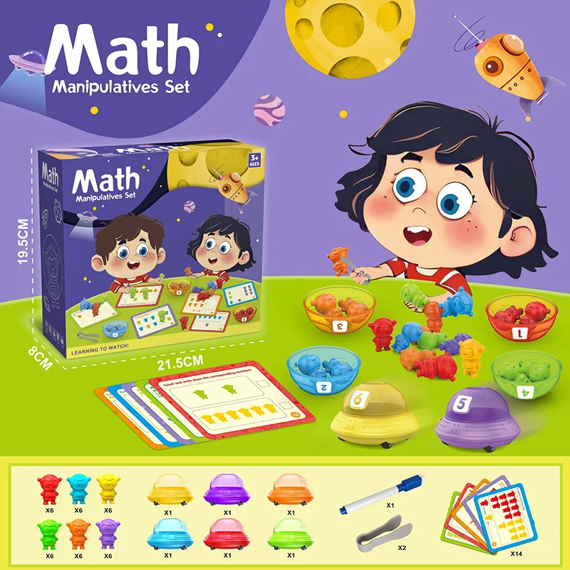 Kid Animal Sorting Sensory Toy Montessori Color Matching Math Counting Addition Subtraction Learn Game Preschool Educational Toy