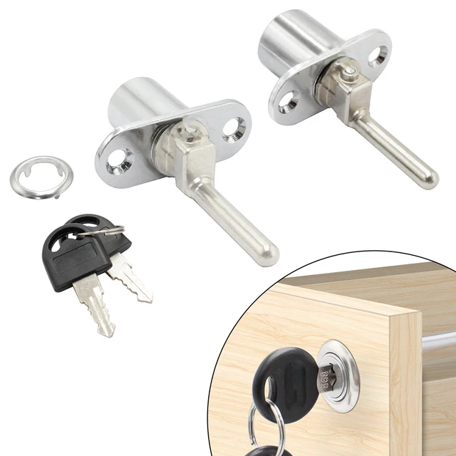 1PCS Drawer Lock Cylinder Triple Lock Desk Cabinet Drawer Front Lock With  Keys Office Desk Furniture File Cabinet Lock Head - AliExpress