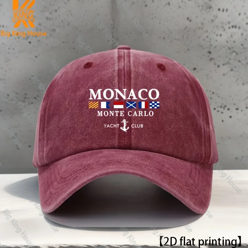Gorra de béisbol de moda con patrón geométrico MONACO, gorra retro estilo papá, gorra informal para exteriores