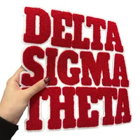 Chenille Greek Letter Patches for Zeta Phi Beta, Sigma Gamma Rho & Delta Sigma Theta | Varsity Jacket Embellishments - Image 3