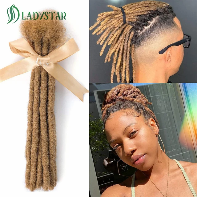 Dreadlock Extensions 0.6cm Width Thickness Human Hair Dreadlocks