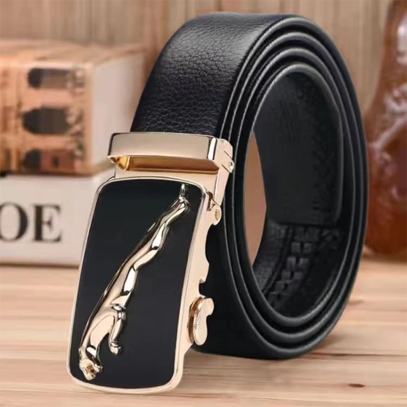 Men Belts Automatic Buckle Belt Genune Leather Authentic Girdle Belt For Men  Leather Strap Designer Women Jean Belt Long 115-130 - AliExpress