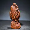 Archaize seiko Hand-carved boxwood owl desktop decoration crafts statue 4