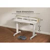 Standing Desk with Drawers,48Inch Standing Desk Adjustable Height,Adjustable Electric Stand Up Sit Stand Small Desk with Storage 2