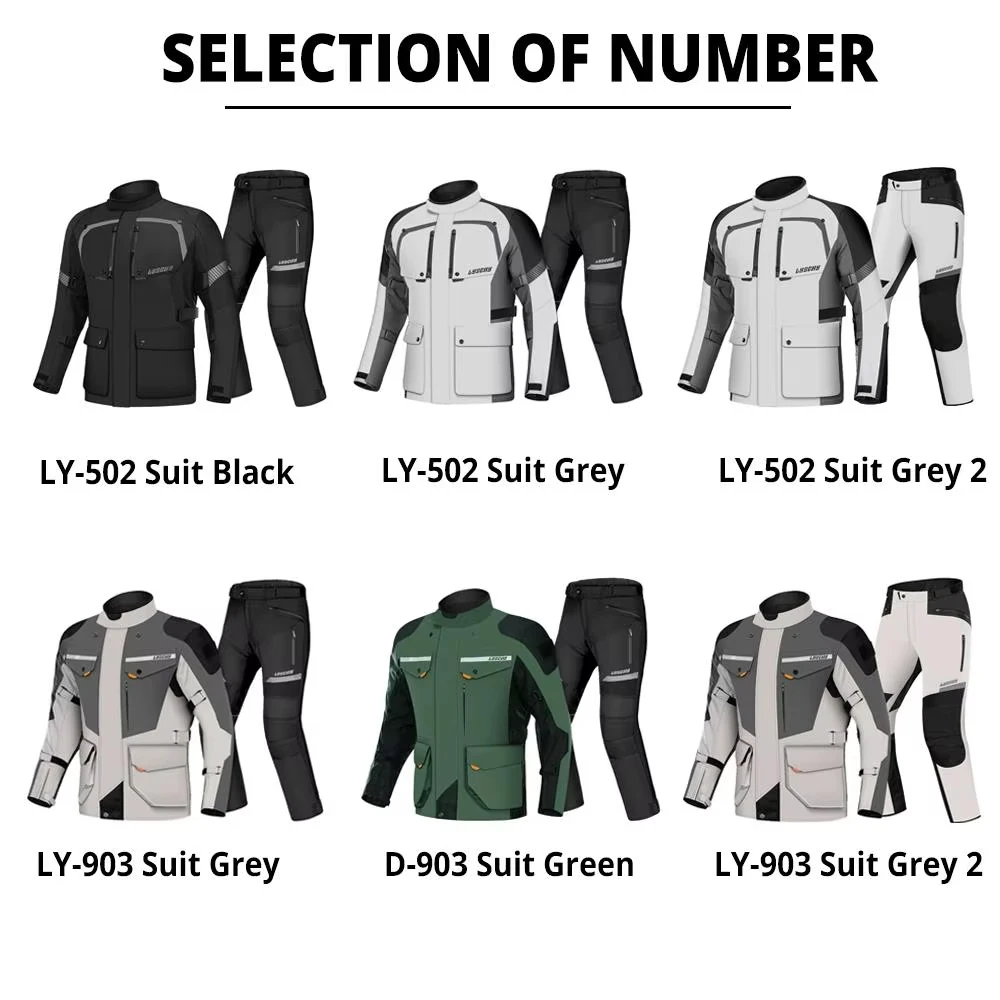 Motorcycle Jacket Motorcycle Clothing Motorcycle Jacket Pants Suit Waterproof Men Motorbike Riding Moto Jacket Protective Gear Armor Clothing