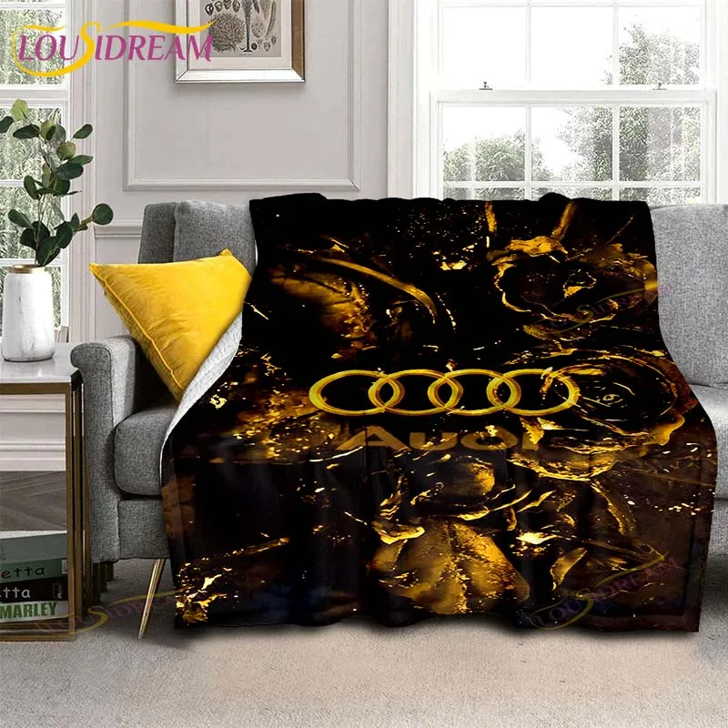 Sports Car A-Audi Flannel Blanket Throw Blanket For Living Room Bedroom Bed Sofa Picnic Kids Picnic Blanket Birthday