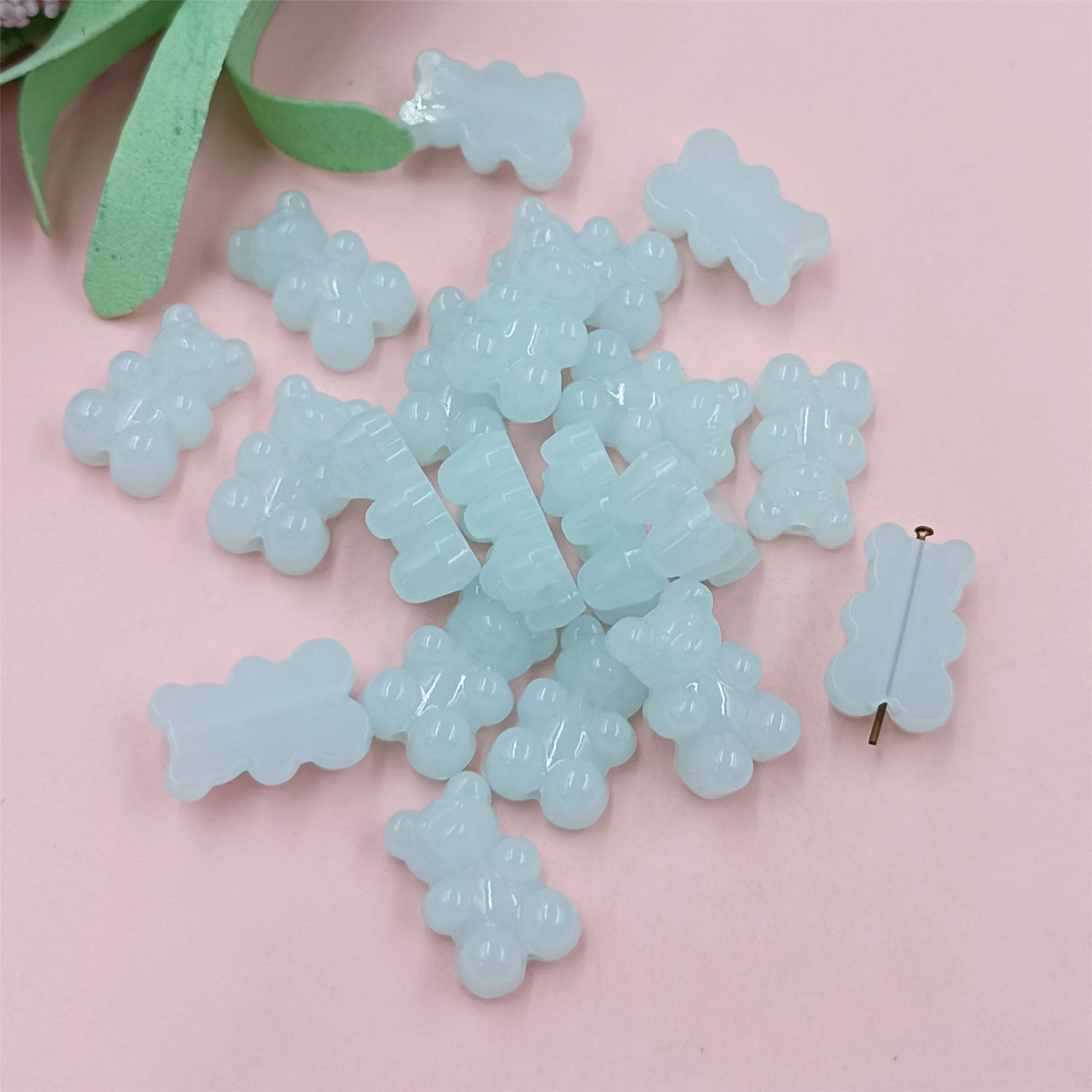 Colorful Acrylic Cartoon Bear Beads - 20pcs Set