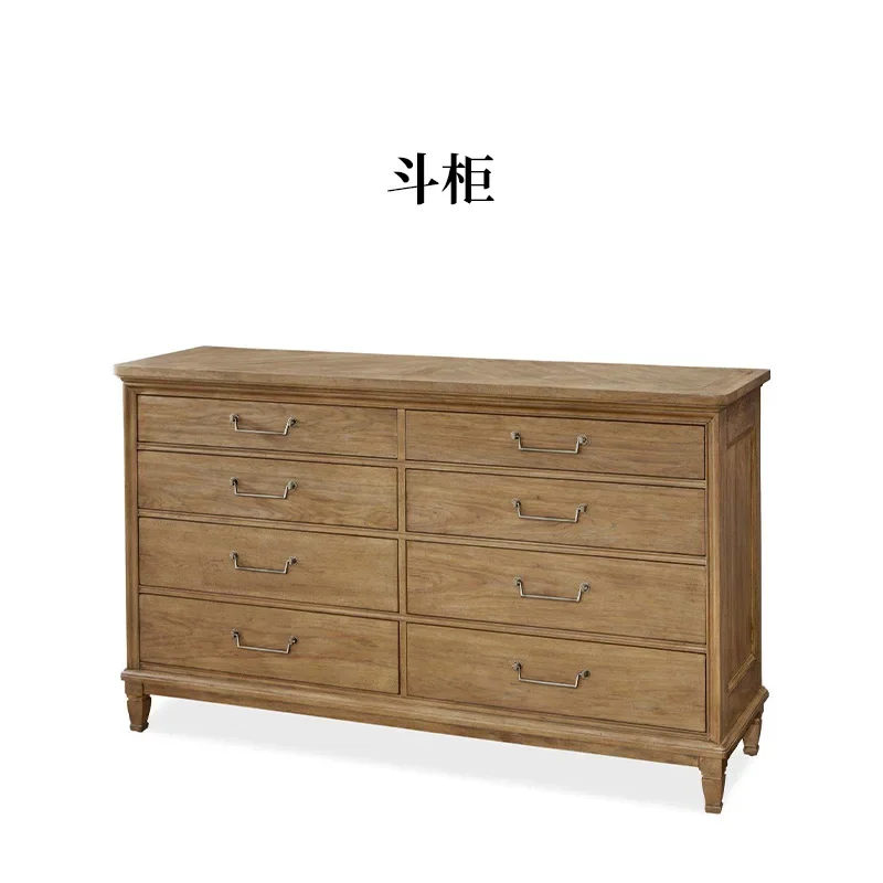 

Solid Wood Chest of Drawers Integrated Dressing Table Bedroom Tailstock Storage Side Cabinet