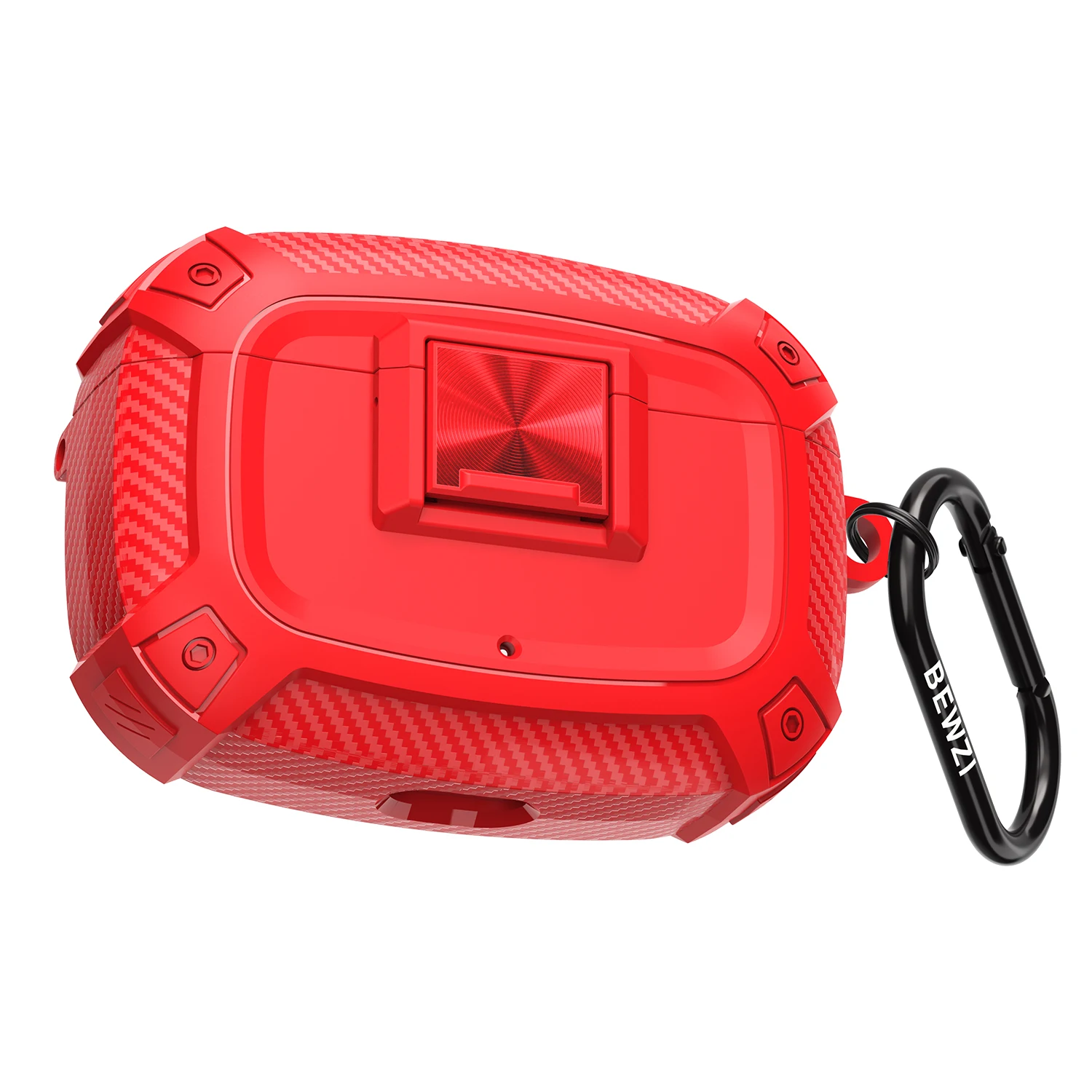 Carbon Fiber Pushbutton Protective Earbud Case Cover