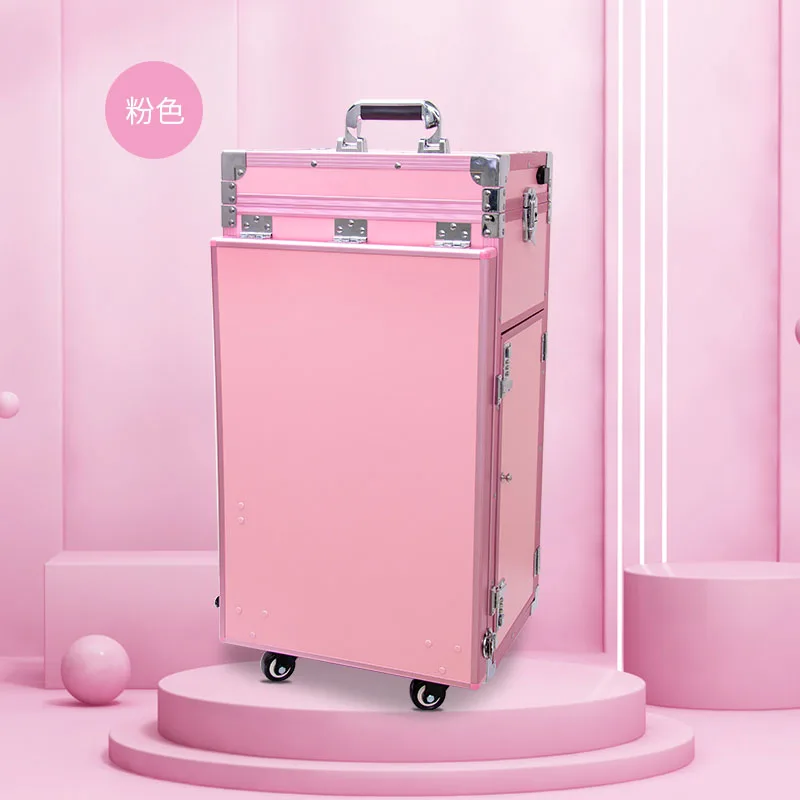 Professional Makeup Suitcase Luxury Luggage Tool Case Beauty Embroidery Trolley Case Workbench Manicure Suitcases Customized