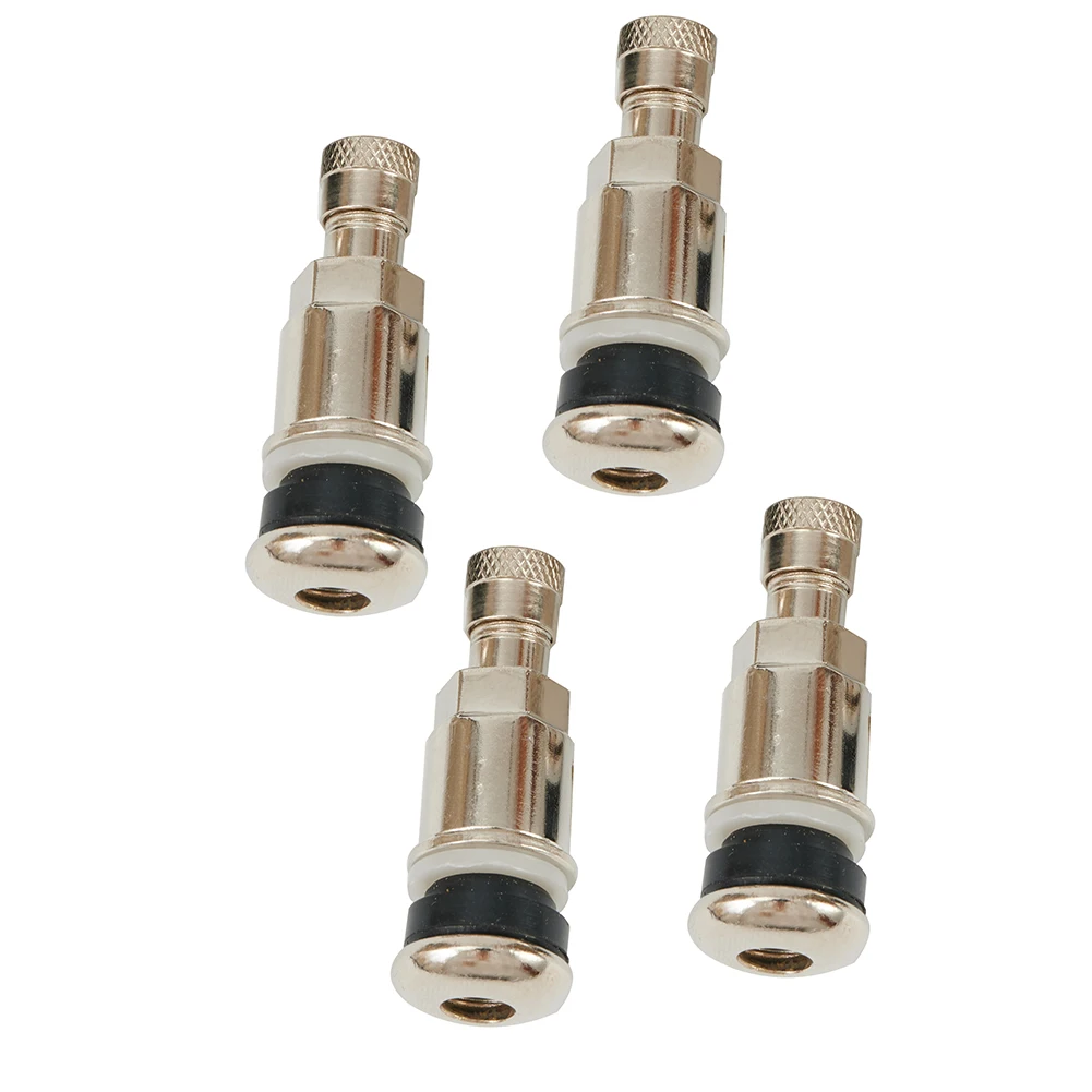 

New Special Durable TYRE Valve CAR VAN 11.3MM HOLE 4pcs CHROME SILVER FORALLOYS WHEELS METAL Stainless Steel