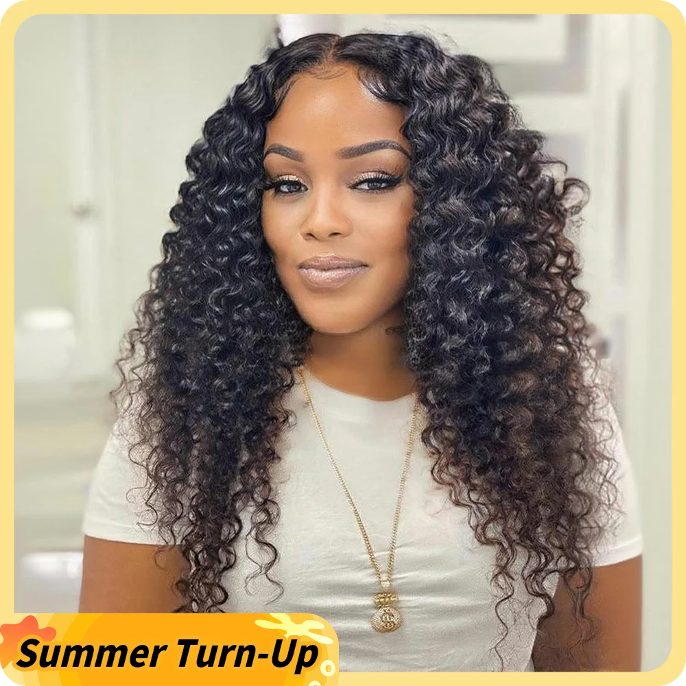 V Part Wig Human Hair Kinky Curly Glueless Wigs Human Hair Afro Pizzazz Wig No Leave Out For Black Brazilian hair wigs 40 inch