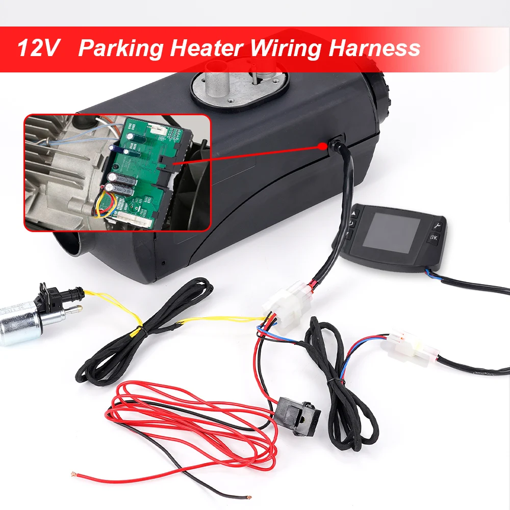 20cm Heater Harness 12V/24V Cannon Plug/Triangle Plug Car Parking Heater  Controller Switch Knob For Track Air Diesel Heater - AliExpress