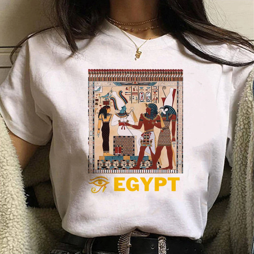 Egypt t-shirts women designer manga comic tshirt female 2000s designer manga clothes 5