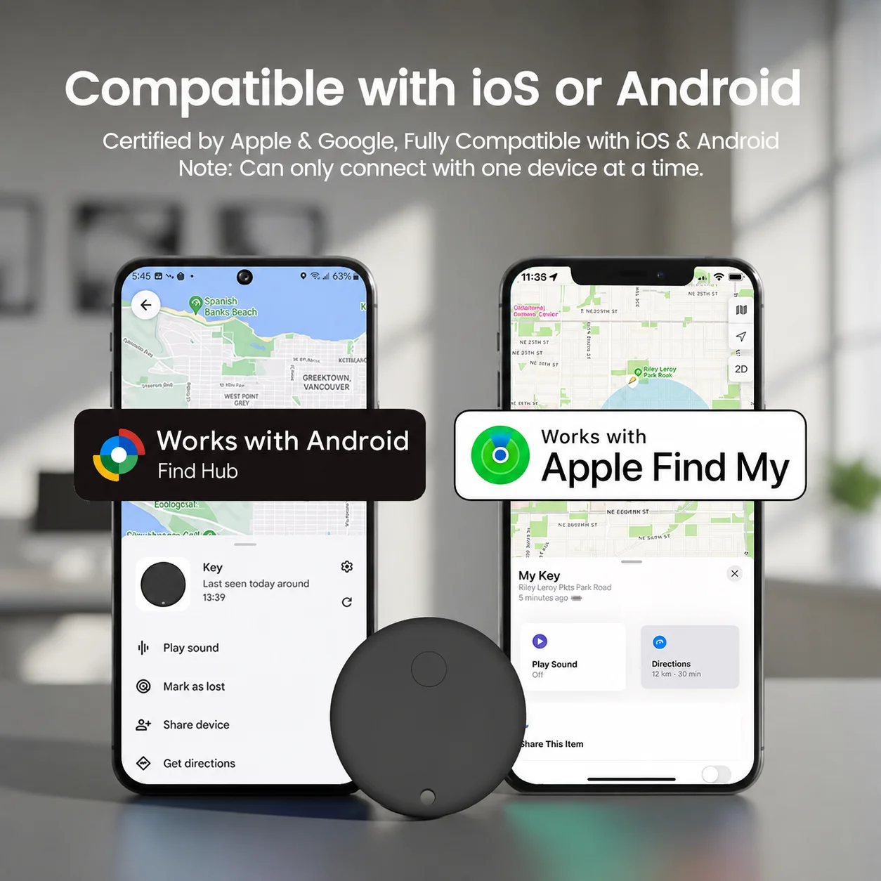 Universal Bluetooth Smart Tracker for Keys, Luggage, and Wallets