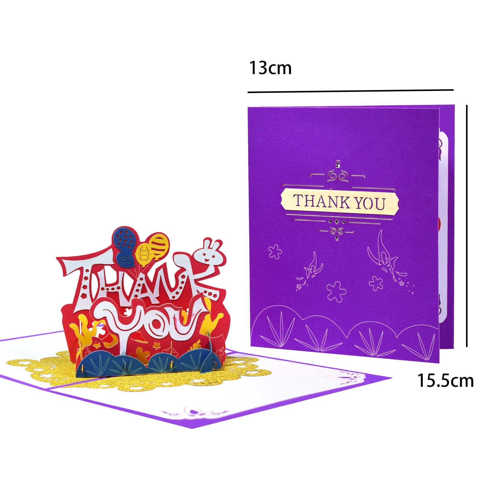 Festive Thanksgiving 3D Pop-Up Gratitude Greeting Card Gift