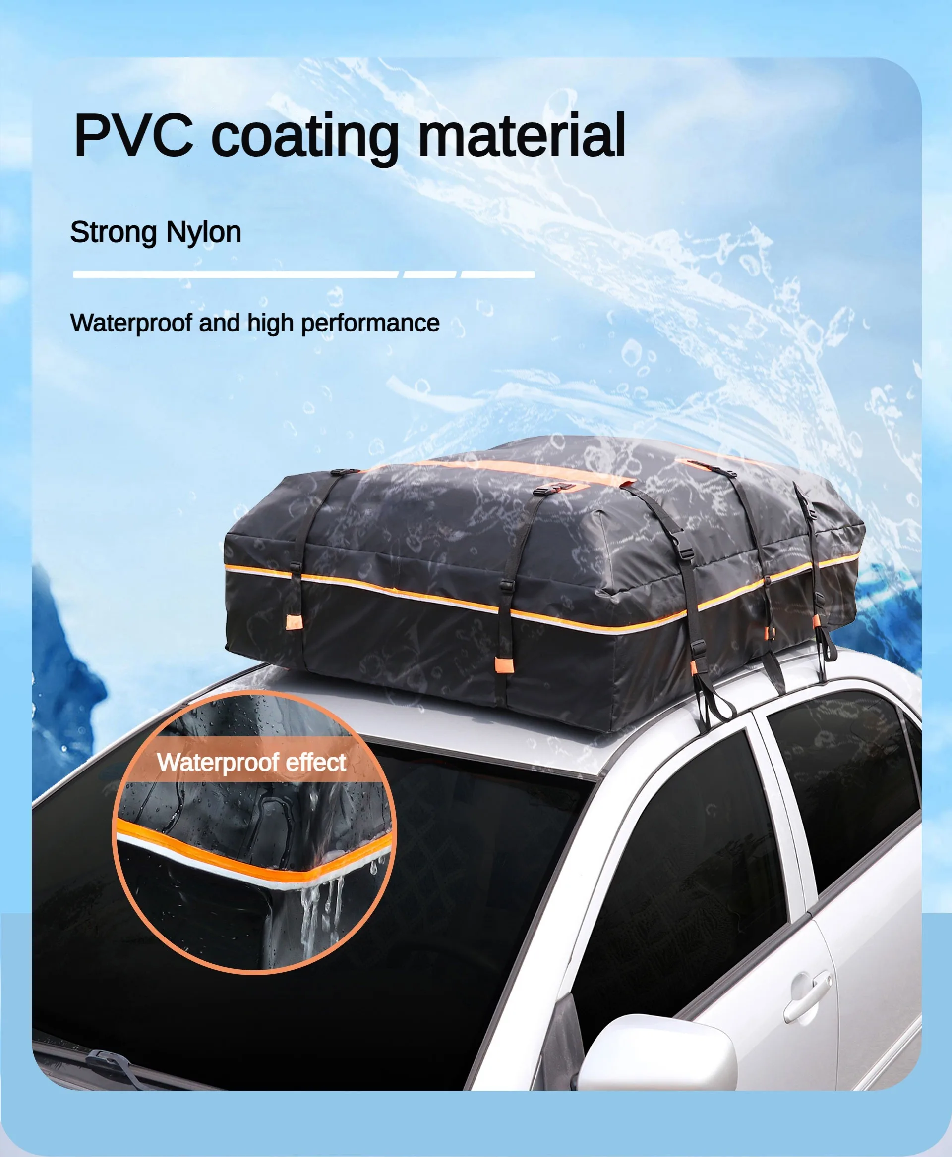 

Roof Storage Bag Rack Luggage Carrier Rainstorm Proof Outdoor Camper Package Waterproof Suitable With Or Without Luggage Rack