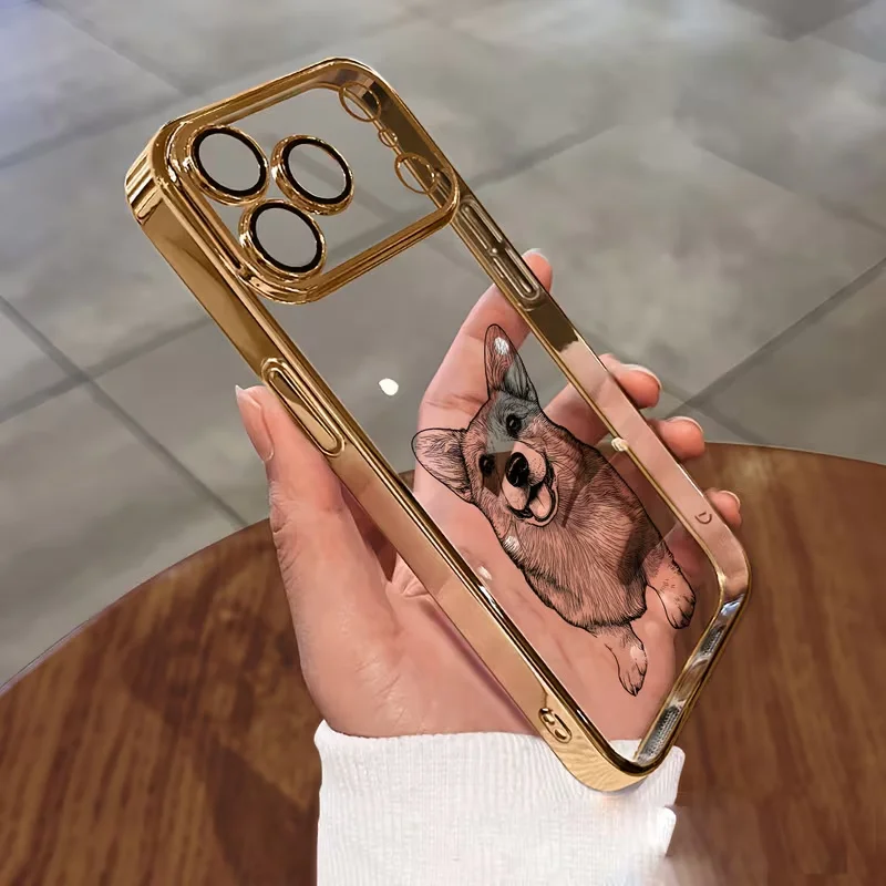 Personalized Customized Photo Sketch Lines Personalized Plating Transparent TPU Case thumbnail 3