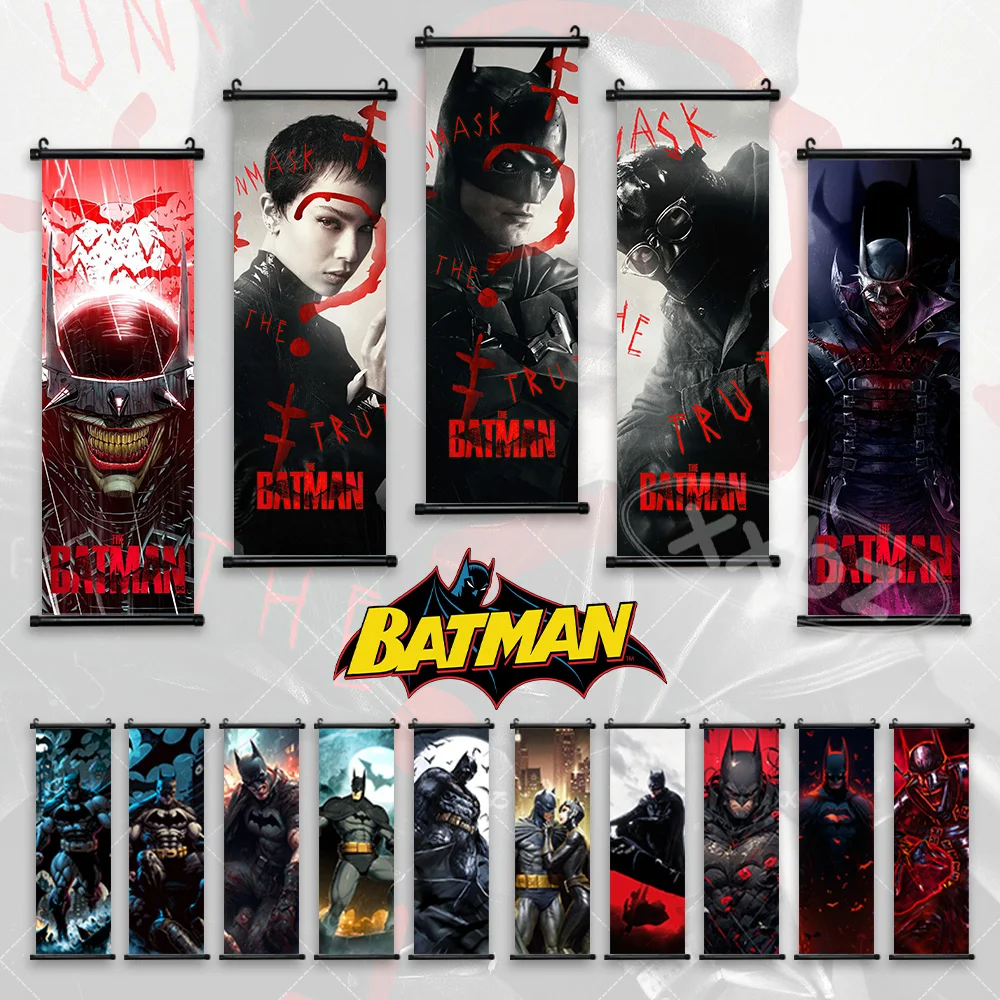Batman Comics Scrolls Picture Catwoman Poster Wonder Woman Home Decor Superman Wall Artwork The Killing Joke Hanging Painting