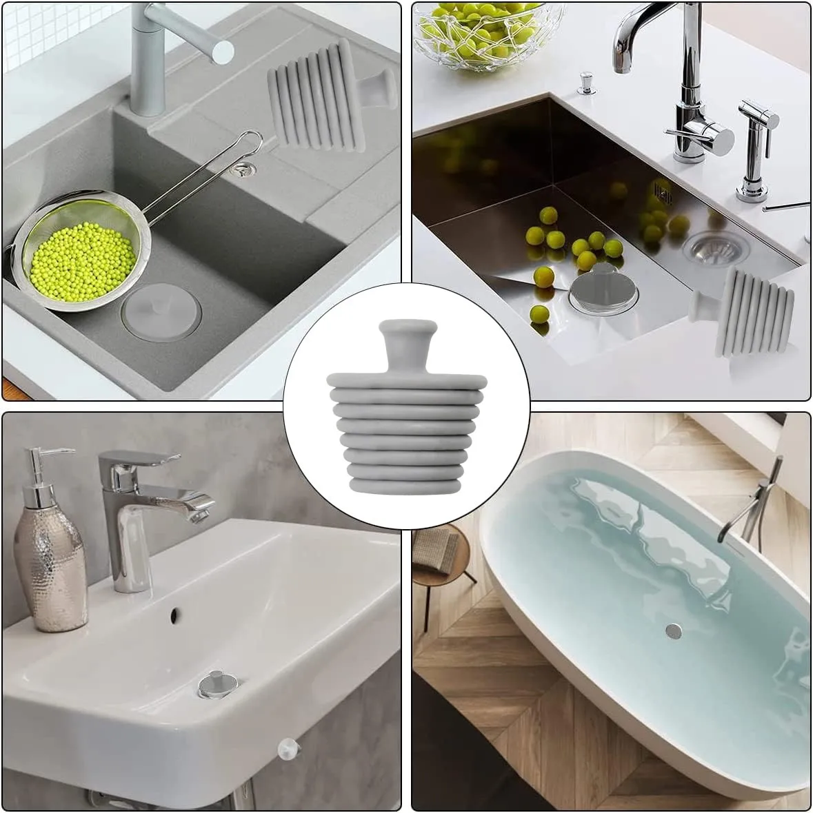Silicone Universal Bathtub Stopper Basin Plug For Bathtub Bathroom Sink Drains Bath Stopper Bathroom Fixture Sink Replacement drain stopper basin drain stopper bathroom sink plug silicone drain stopper washbasin drain plug bathroom sink stopper