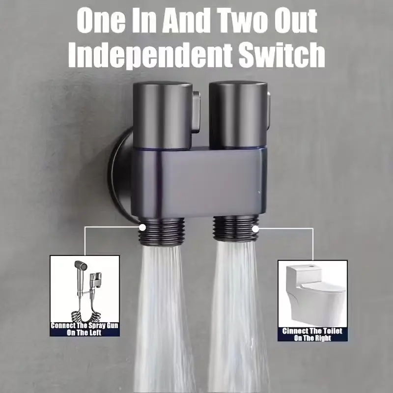 6pcs High-Pressure Toilet Spray Gun Set - 304 Stainless Steel Wall-Mounted Toilet Spray Gun, Suitable for Toilets, Sinks,