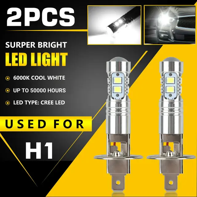 VOITURE H1 LED Brouillard Ampoules Conduite Lampe 6000K 14000LM