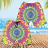 Optical Illusion 3D Print Short Pants For Men Personalized Abstract Iridescentn Male Beach Shorts Psychedelic Infinite Trunks 4