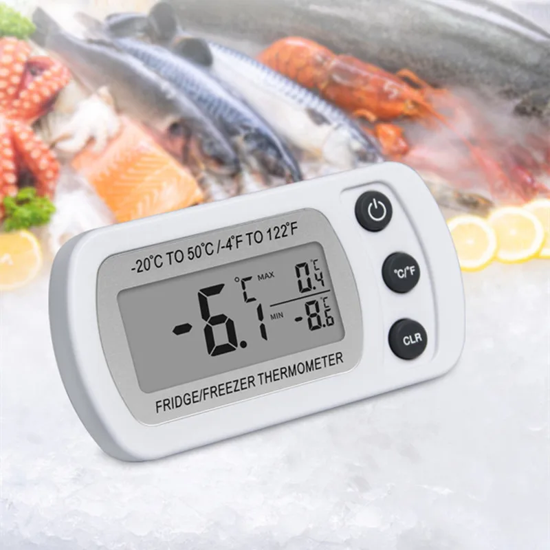 3 Pack Refrigerator Thermometer Freezer Fridge Room Thermometer Large Dial  Thermometer, Stainless Steel Monitoring Thermometer with Hook and Panel