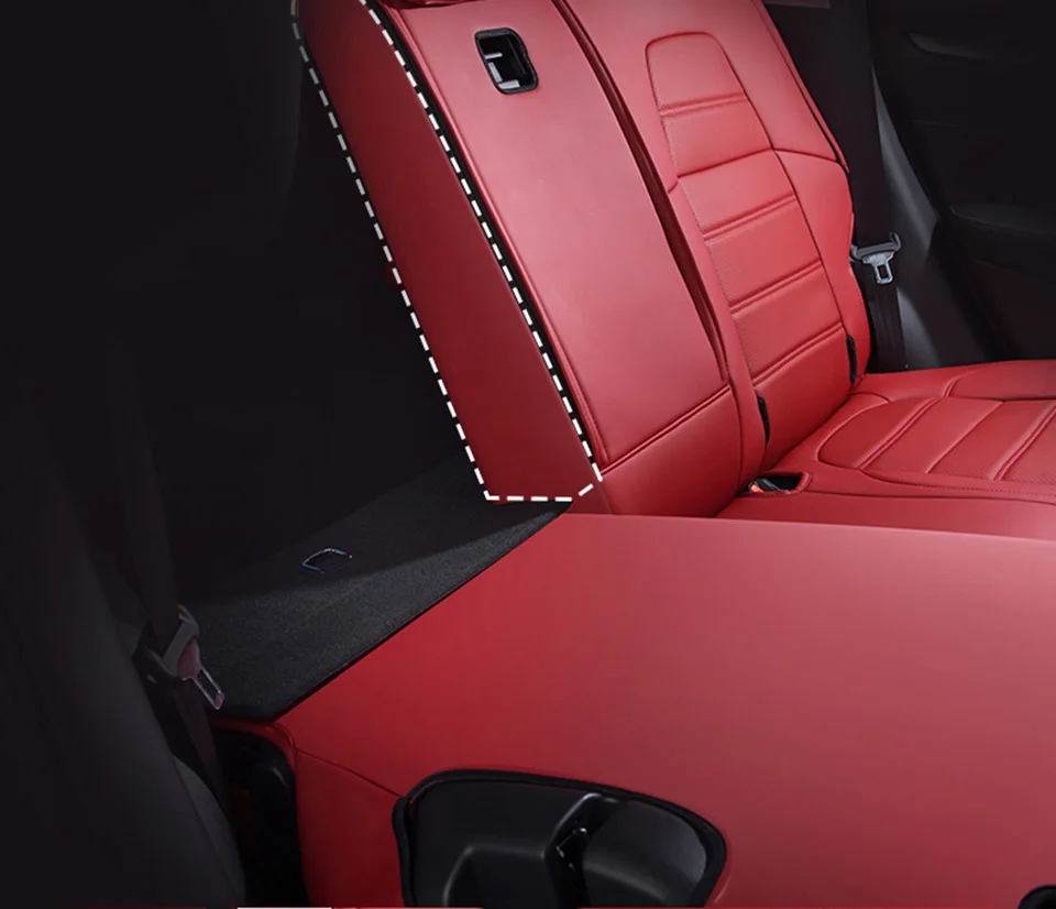 Coprisedili Coverdream In Pelle Per Honda CRV 2017-2022, Set Completo Anteriore E Posteriore, Colore Rosso E Nero