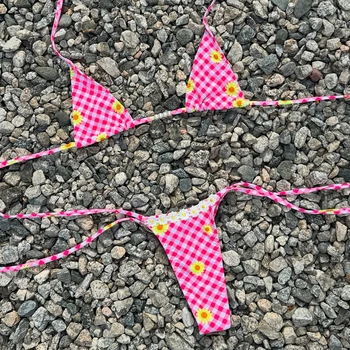 Micro Bikinis 2025 Sexy Women Swimsuit Swimwear Female Thong Bikini Set Biquini Bathing Suit Print Swimming Suits Beachwear