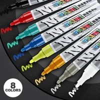 Car paint scratches repair brush pen waterproof water paint marker pen car tire tread care automotive  black white red silver 5