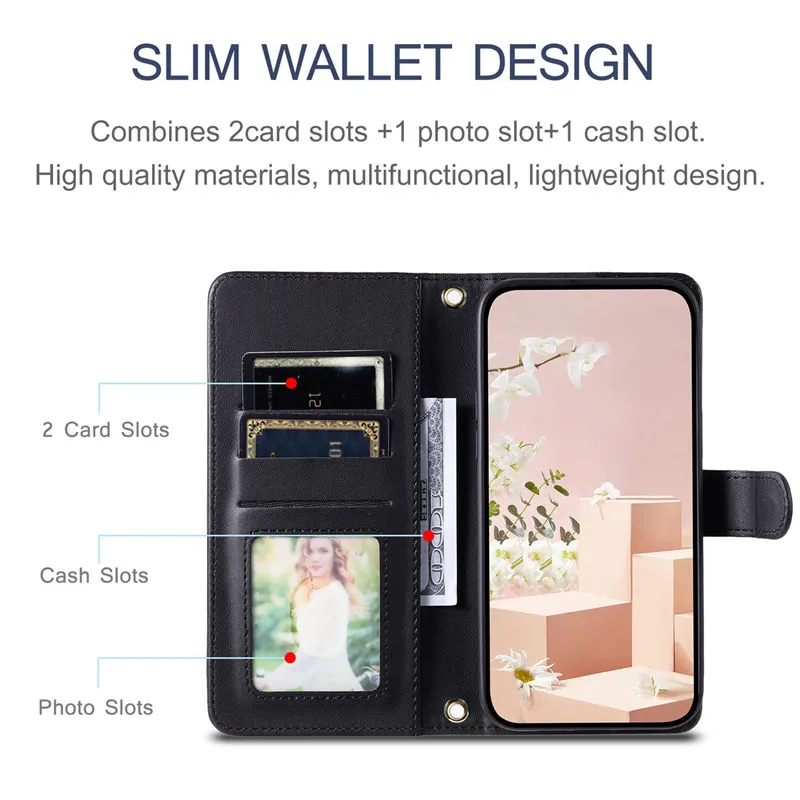 Luxury Flip Case For Samsung Galaxy S25 S24 FE/S24 Ultra/S24 Plus/S24+/S24 Checkered Leather Wallet Card Slot Holder Magnetic Cover_voghion.com