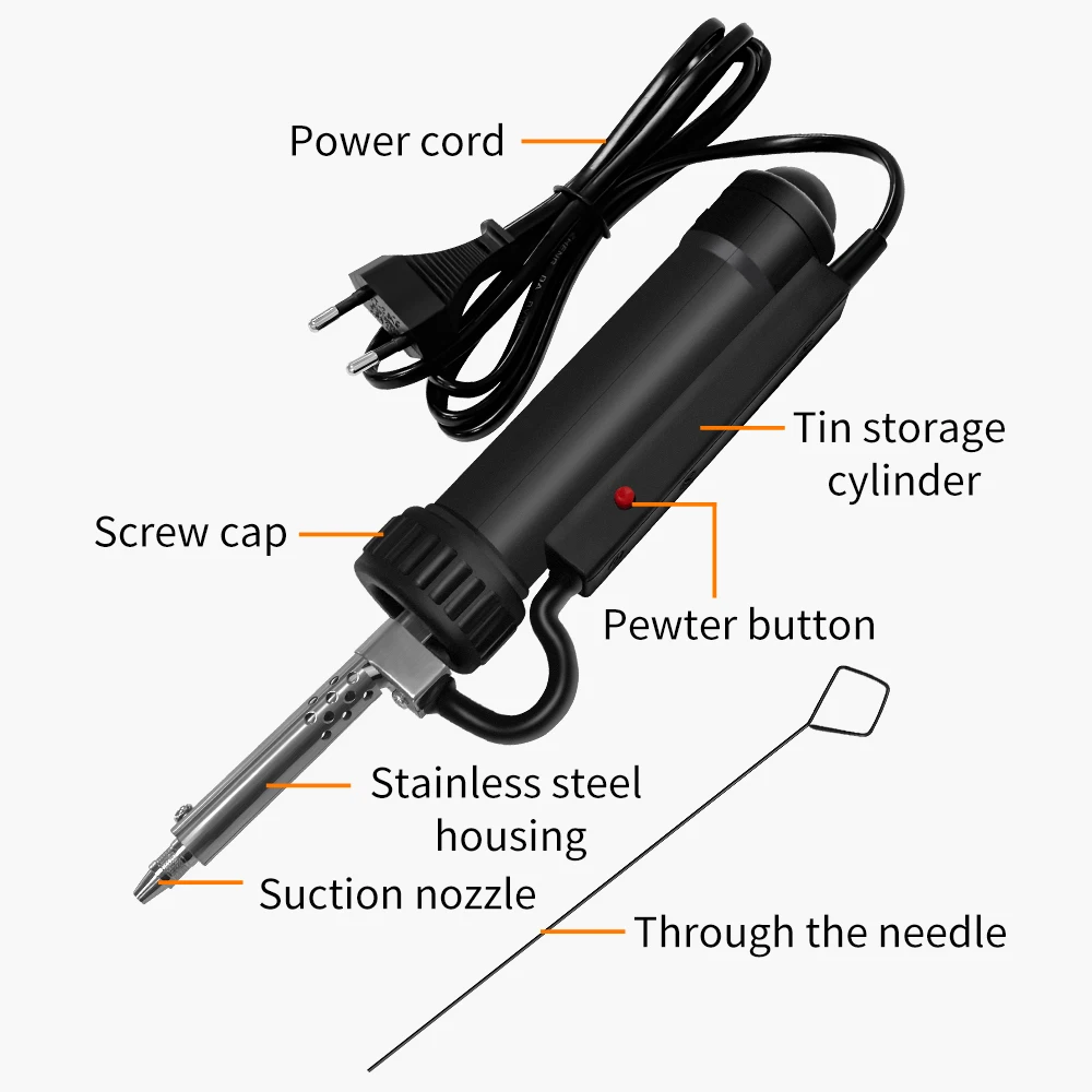 BBT-680 Electric Vacuum Solder Sucker Portable Soldering Desoldering Suction Pump Iron Gun 110V 220V Soldering Repair Tool